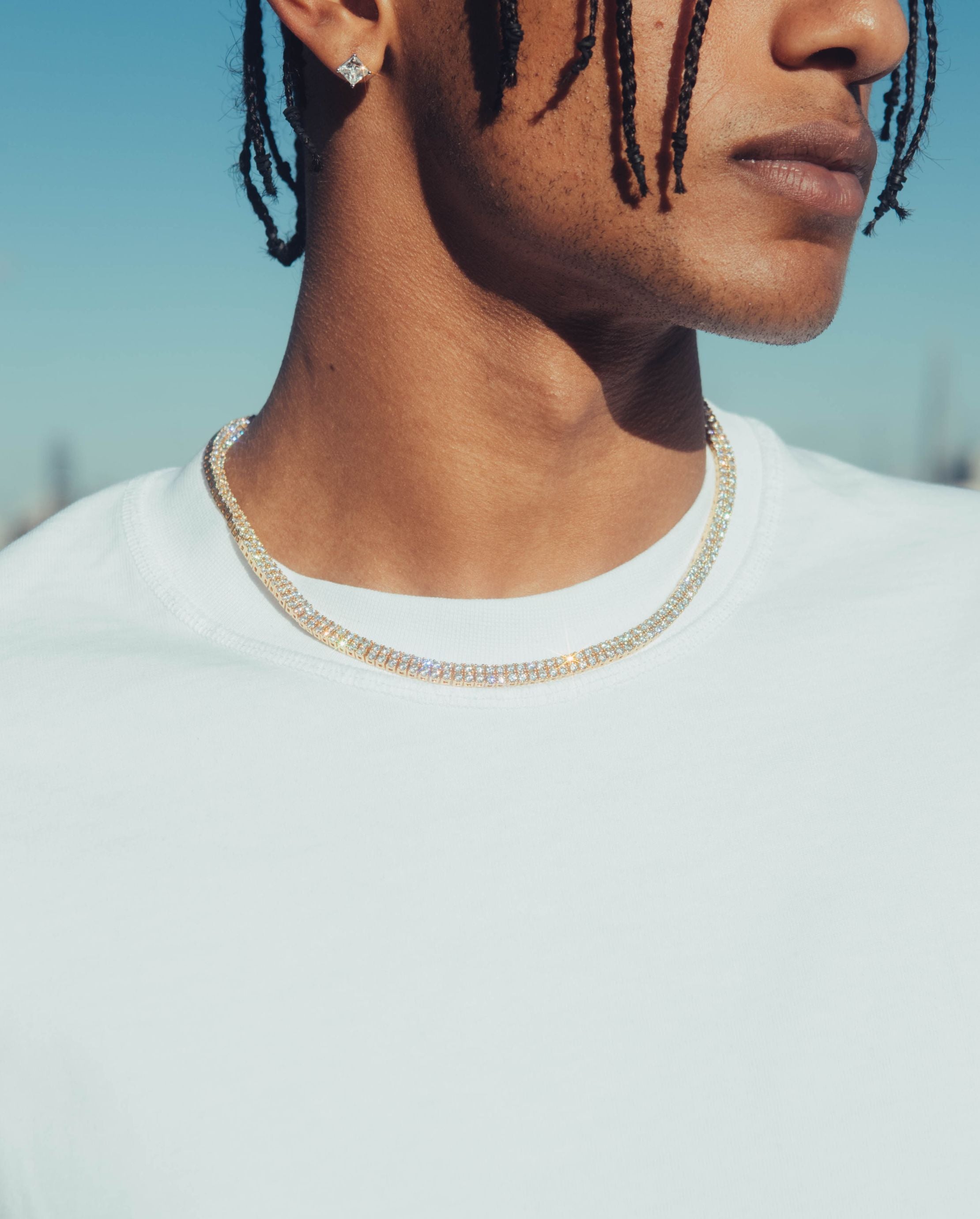 5 mm zweireihige Tenniskette – Gold